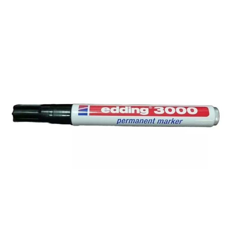 Marcador Permanente Edding 3000 Negro (caja Con 10 Pz)